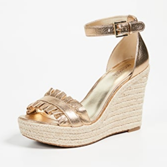 Michael Kors Bella Ruffled Wedge Espadrilles - Picture 1 of 7
